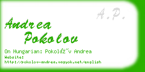 andrea pokolov business card